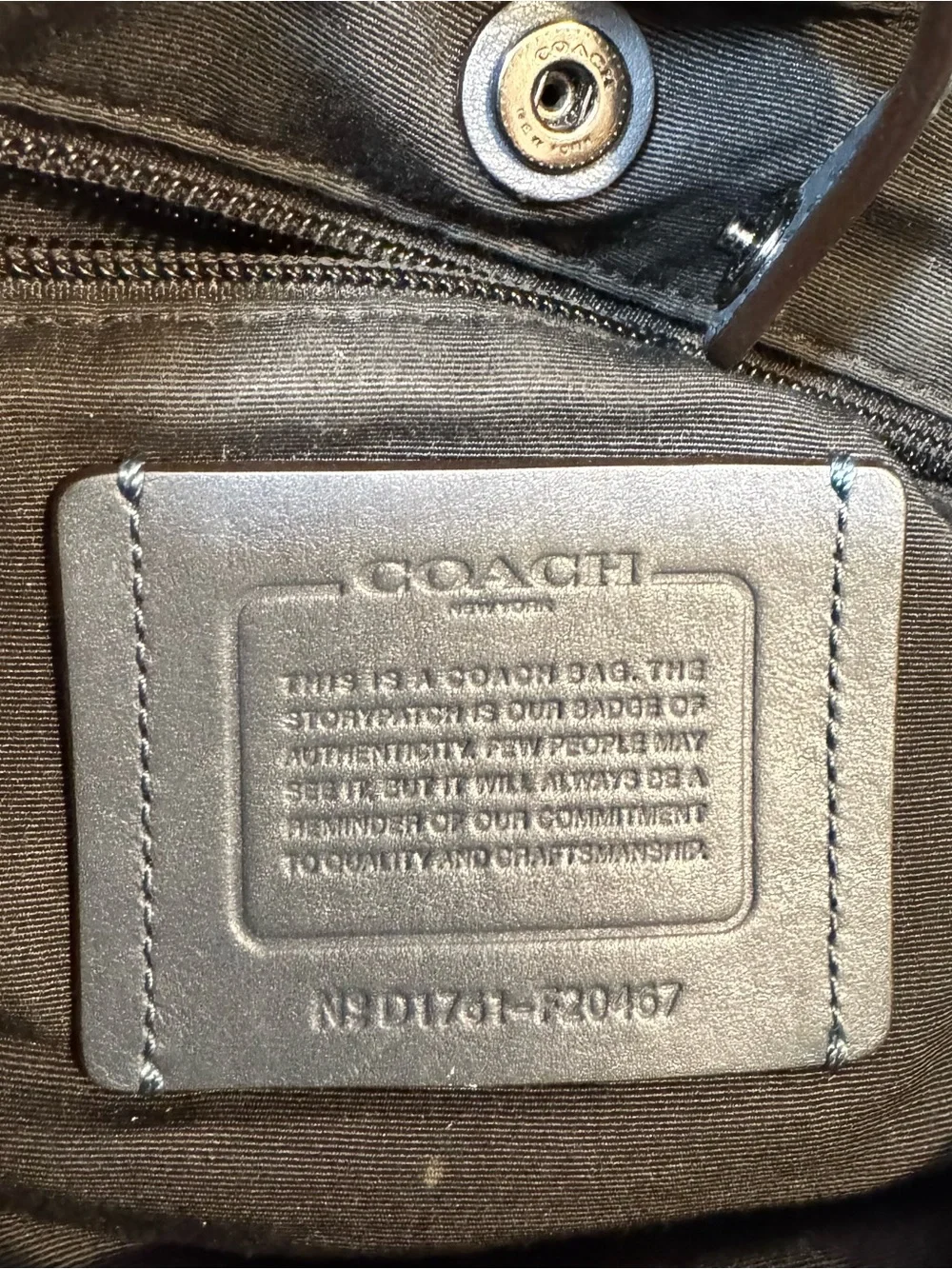 Coach Gray and Yellow Leather Men's Backpack